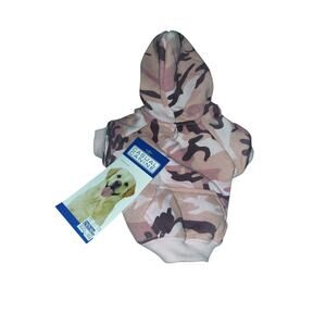 Dog Hooded Sweatshirt Pink Camo Size X-Small